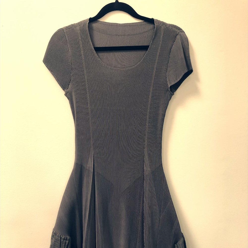 Pleated Grey Dress